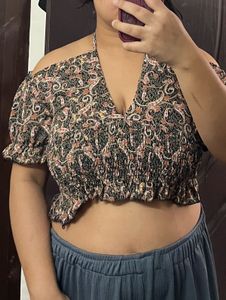 Stylish Smocked Paisley Top