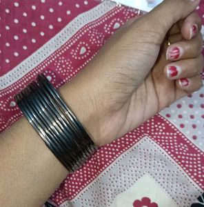Set of Black Metal Bangles