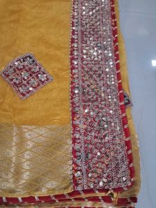 Beautiful Yellow Embellished Saree