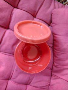 600 COINS ONLY ~ Red Plastic Storage Container