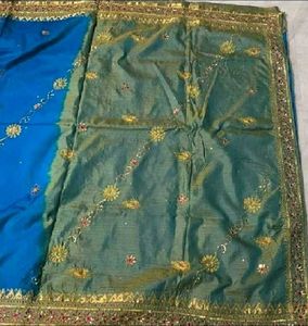 Blue pure wedding kanjeevaram silk saree