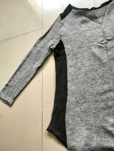 Stylish Grey &amp; Black Long Sleeve Top