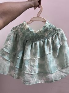 H&amp;M Tiered Ruffle Mini Skirt