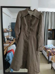 Vintage Houndstooth Trench dress
