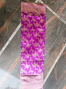 Vibrant Silk Saree with Gold Border