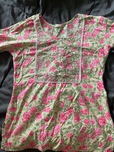 Floral Print Kurta