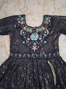 Elegant Black Embroidered Dress