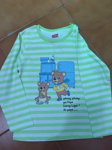 Cute Bear Print Top full sleeves boys