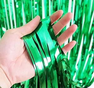 Green Foil Fringe Curtain