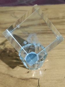 you will get two Cube of 3d Crystal with stand