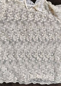 Elegant White Lace Blouse