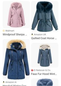 Stylish Blue Fur Hooded Coat