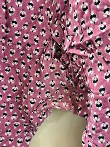 Pink Floral Print Palazzo Pants