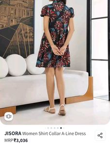 Tropical Floral Print A-Line Dress for Women