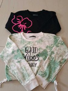 Cute Tie-Dye & Floral Crop top combo