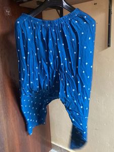 Blue Ethnic Dupatta with White Print