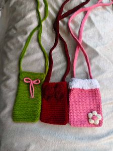 Crocheted Phone Pouches - Only Pink Available