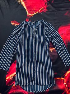 Striped Long Sleeve Tunic Top