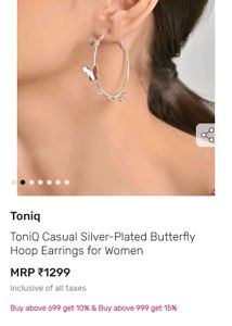 ❤️ ToniQ Silver plated earrings