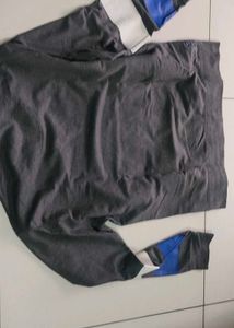 Men's Grey Striped Sweatshirt