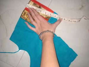 Blue Embroidered Saree with  Border