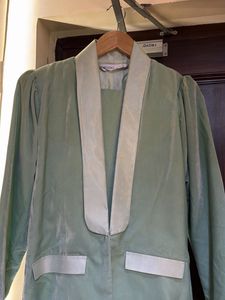 Green Velvet Blazer &amp; Pants Set