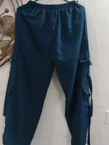 Loose Fit Cargo Pants - Teal