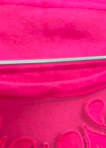 Vibrant Pink Sheer Neckline Sweater