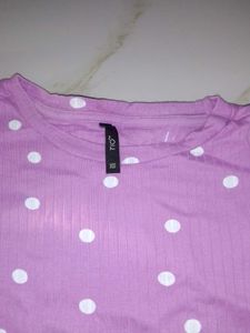 Cute Polka Dot Ruffle Top