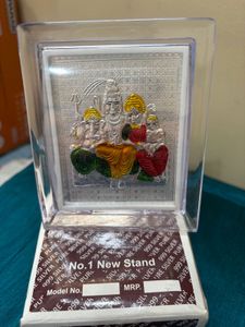 Lord Shiva Family Silver Idol - New
