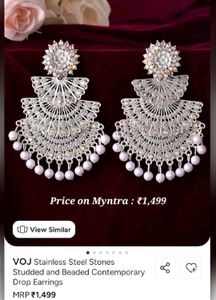 🌈Multicolor Afghani Earrings With White Beads🤍