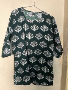Vibrant Pink Block Print Kurta