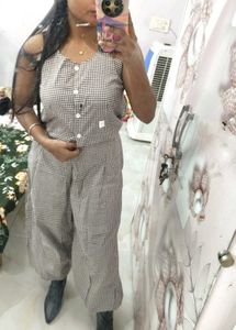 Gingham backless co-ord set🩶