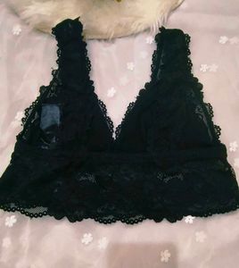 H&amp;M Elegant Black Lace Bralette