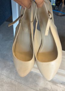 Elegant Beige Slingback Heels