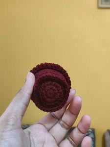 crochet daisy flower pot