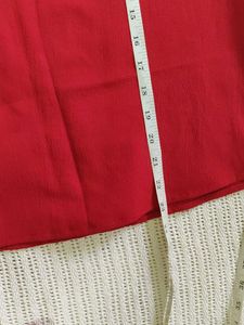 Vibrant Red Casual Top