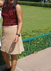 Nude Color Skirt