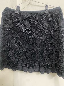 Elegant Black Lace Skirt