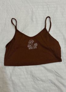Brown Mushroom Camisole Top