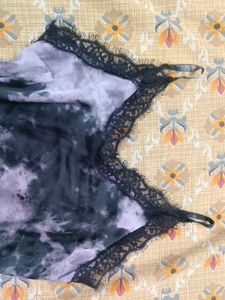 Tie-Dye Lace Trim Cami Top