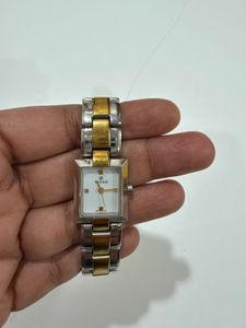 Titan Two-Tone Rectangular Women's Watch