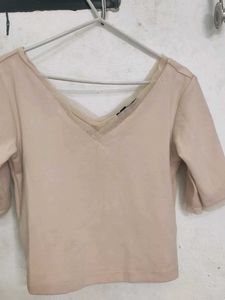 (swap available)Basic nude crop top