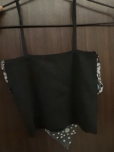 Black Bandana Print Crop Top