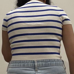 Striped Cropped Top