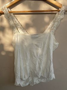 Elegant Embellished Cream Top