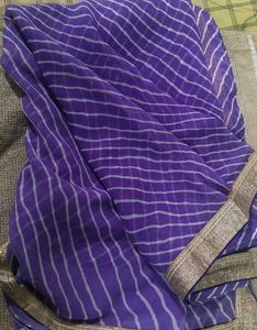 Purple LEHERIYA Saree