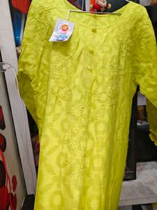 Beautiful Chicken Kurta With Dora Work