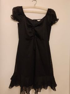 Black Ruffle Mini Dress
