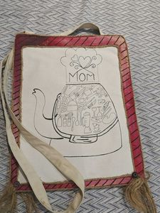 Hand-Painted Music Themed Tote Bag